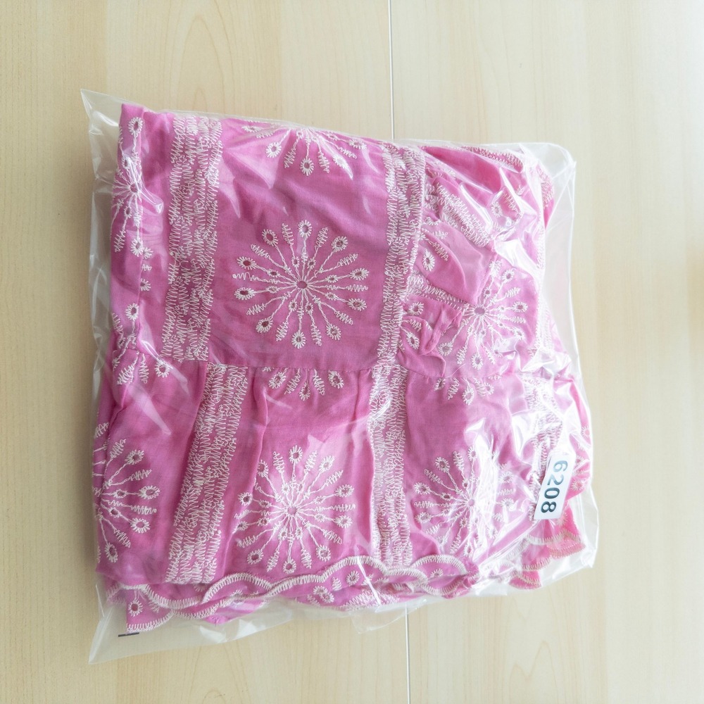Sleeveless Pink Printed Ruffle Dress - Picture 9 of 9